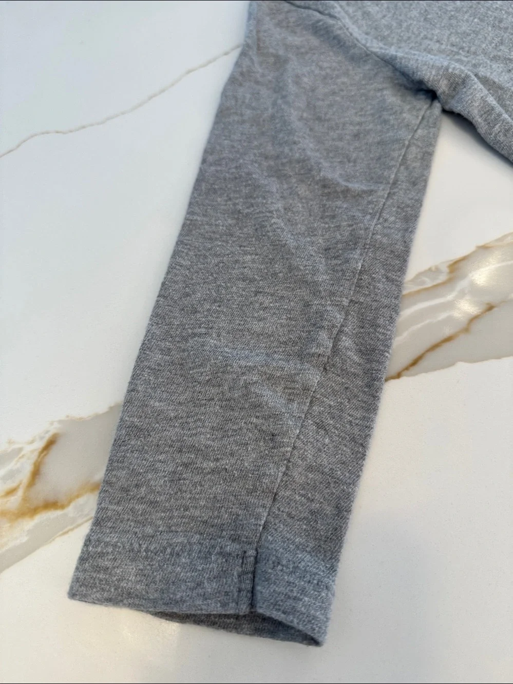 GAP Grey Long-Sleeve Tee with Plaid Disney Mickey Mouse in Red, Blue & Yellow